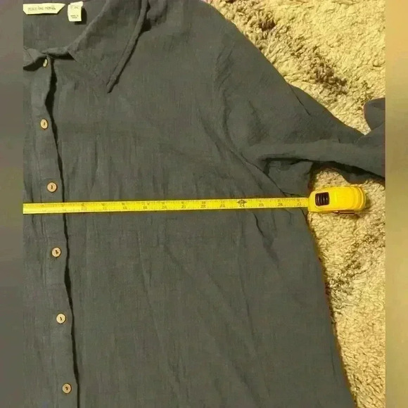 Peace Love World Bonus 100% cotton button up shirt size 2X (S114) - Picture 12 of 13